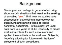 Duke university sex powerpoint thesis