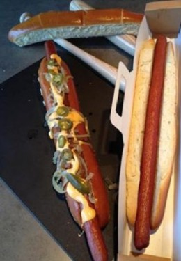 Rangers-two-foot-hot-dog