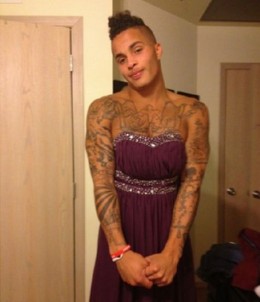 Kenny-Stills-purple-dress