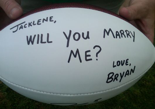 football marriage proposals