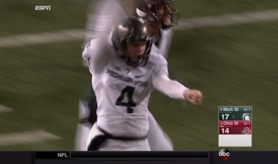 Michigan State kicker Michael Geiger does awesome celebration (Video 