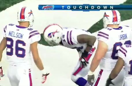 Buffalo Bills receiver Steve Johnson mocks Plaxico Burress during