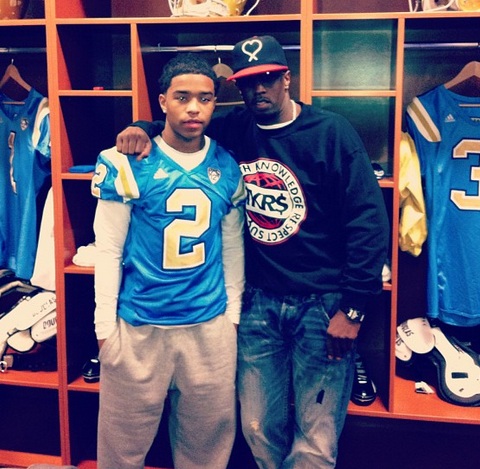 P. Diddy and Son Justin Combs Take Official UCLA Visit (Picture)