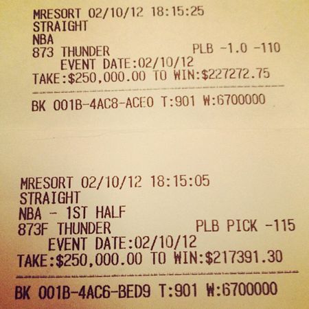 Floyd Mayweather Jr. won nearly $500,000 on the Thunder (Picture ...