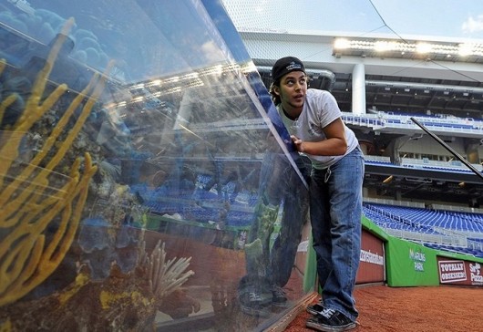 Marlins Park fish tanks removed for 2021 season