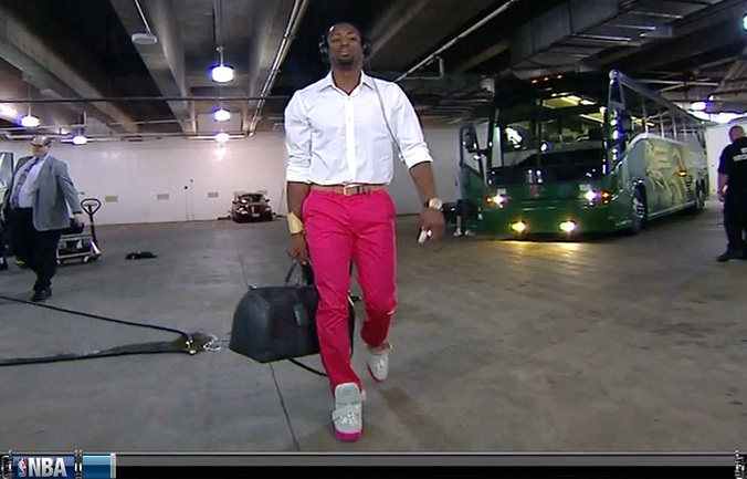 Dwyane Wade's hot pink pants earn him a flagrant fashion foul