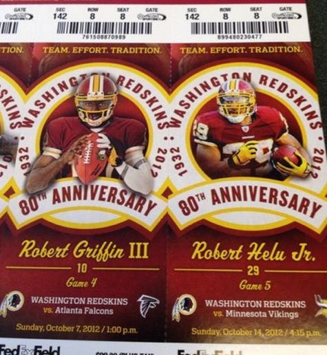 Redskins get Roy Helu's name, London Fletcher's number wrong on season  tickets (Pictures)