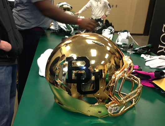 baylor gold chrome helmet