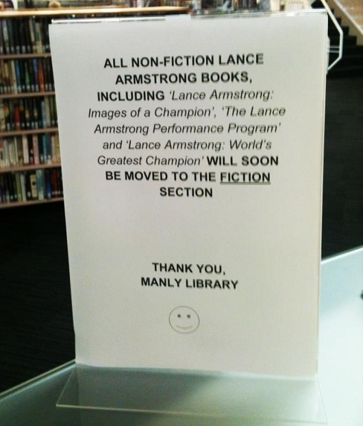 Lance Armstrong Manly Library