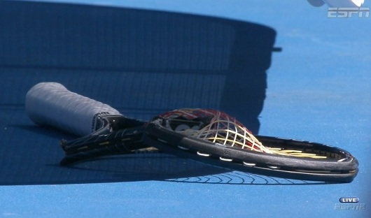 serena williams smashed racket