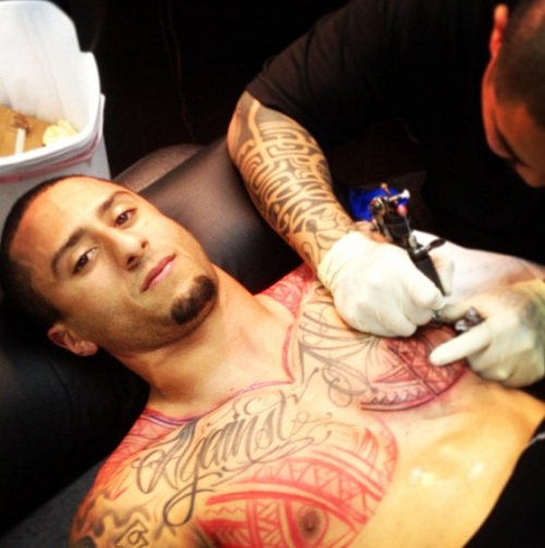 Colin Kaepernick chest tattoo
