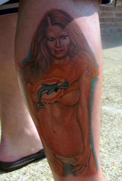 Jaime Edmondson Dolphins tattoo