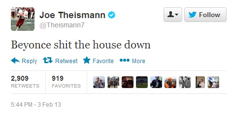 Joe Theismann tweet