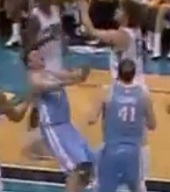 Danilo Gallinari warned for pathetic flop (Video)