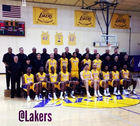 Lakers team photo Jerry Buss