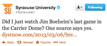 Jim Boeheim tweet