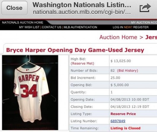 Bryce Harper bummed his opening day jersey was sold by team | Larry Brown Sports