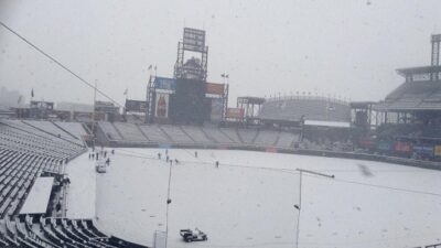 Coors Field snow