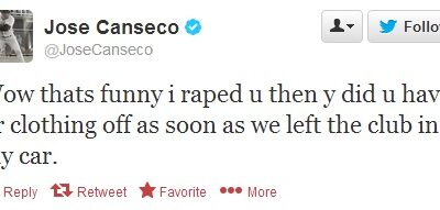 Jose Canseco rape tweet