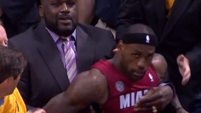 LeBron James Shaq lap
