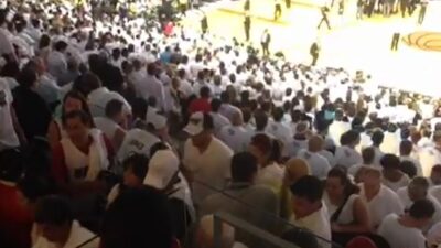 Miami Heat fans leaving