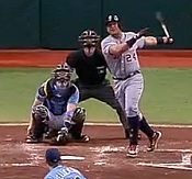 Luis Gonzalez hits first homer into the Rays Tank 