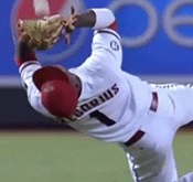 Didi Gregorius makes insane backwards catch (GIF)