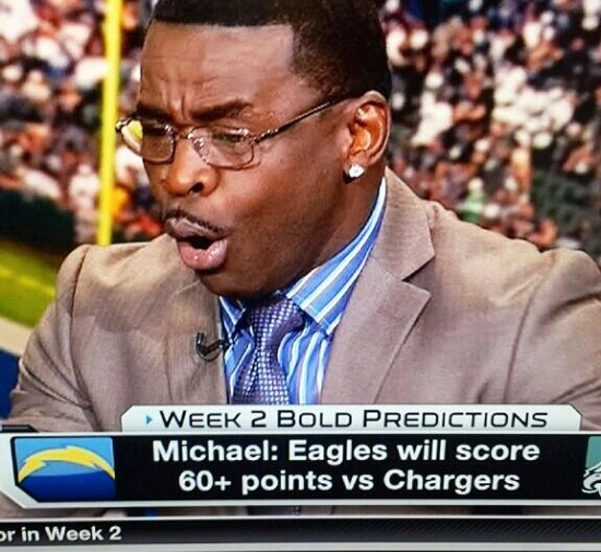 Michael Irvin Chargers eagles