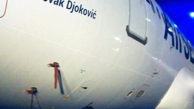 Novak Djokovic airplane