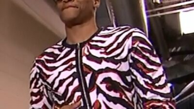 Russell Westbrook zebra shirt