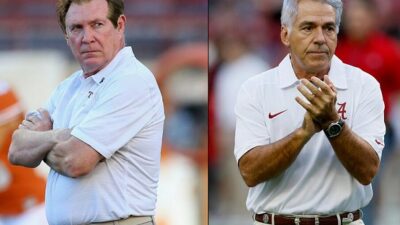 Mack Brown Nick Saban hair