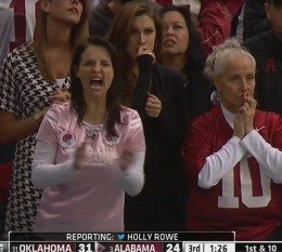 AJ McCarron's mom goes crazy, Katherine Webb nervous (GIF) | Larry ...