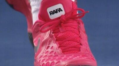 Rafael Nadal Australian Open shoes pink
