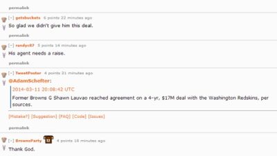 Browns fans Shawn Lauvao