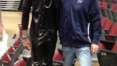 Paul George leather outfit