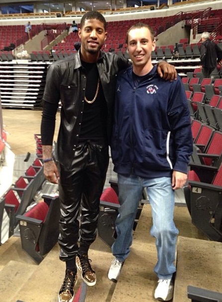 Paul George Wears Atrocious Leather Outfit Larry Brown Sports