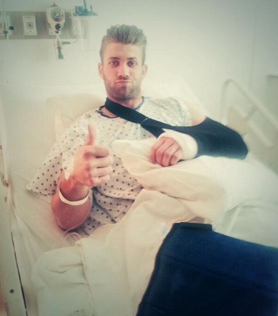 Bryce Harper tweets thumbs up picture after thumb surgery