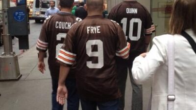 Browns fans Charlie Frye Tim Couch Brady Quinn