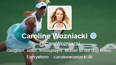 Caroline Wozniacki Twitter bio