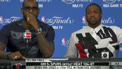LeBron James glasses Dwyane Wade shirt
