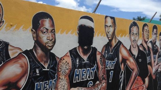  MW MERWEZI Lebron James Jersey Art Miami Heat NBA Wall