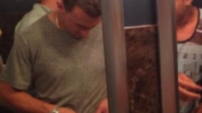Johnny Manziel rolling bill bathroom money