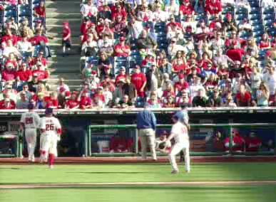 Philadelphia Phillies' Jonathan Papelbon stops fan from climbing into  bullpen 