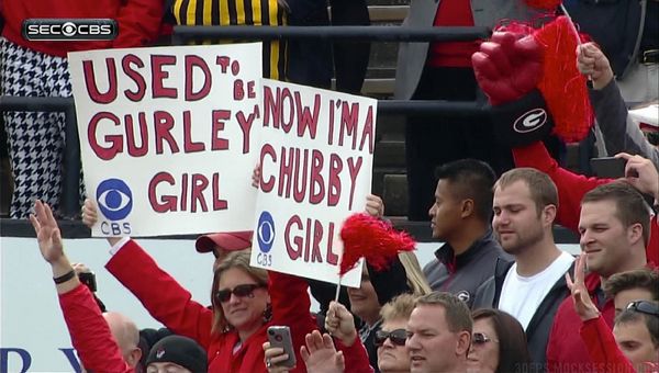 Georgia fans have great Nick Chubb, Todd Gurley sign