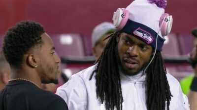 Richard Sherman Beats by Dre headphones