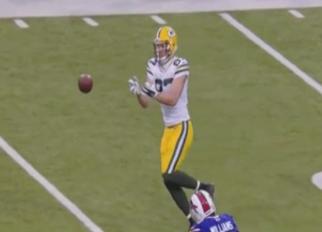 FILE - In this Oct. 2, 2014, file photo, Green Bay Packers' Jordy Nelson  catches a 66-yard touchdown pass during the first half of an NFL football  game against the Minnesota Vikings