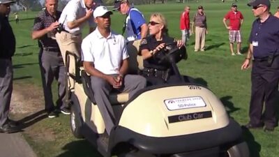 Tiger Woods golf cart