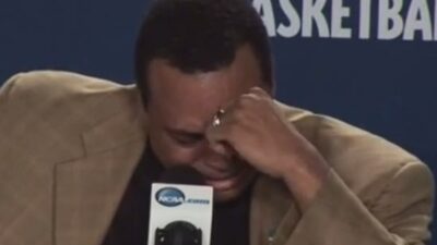 Ron Hunter crying