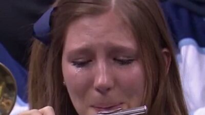 Villanova band member crying