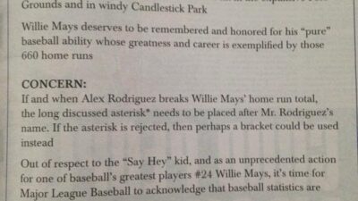 A-Rod Willie Mays letter
